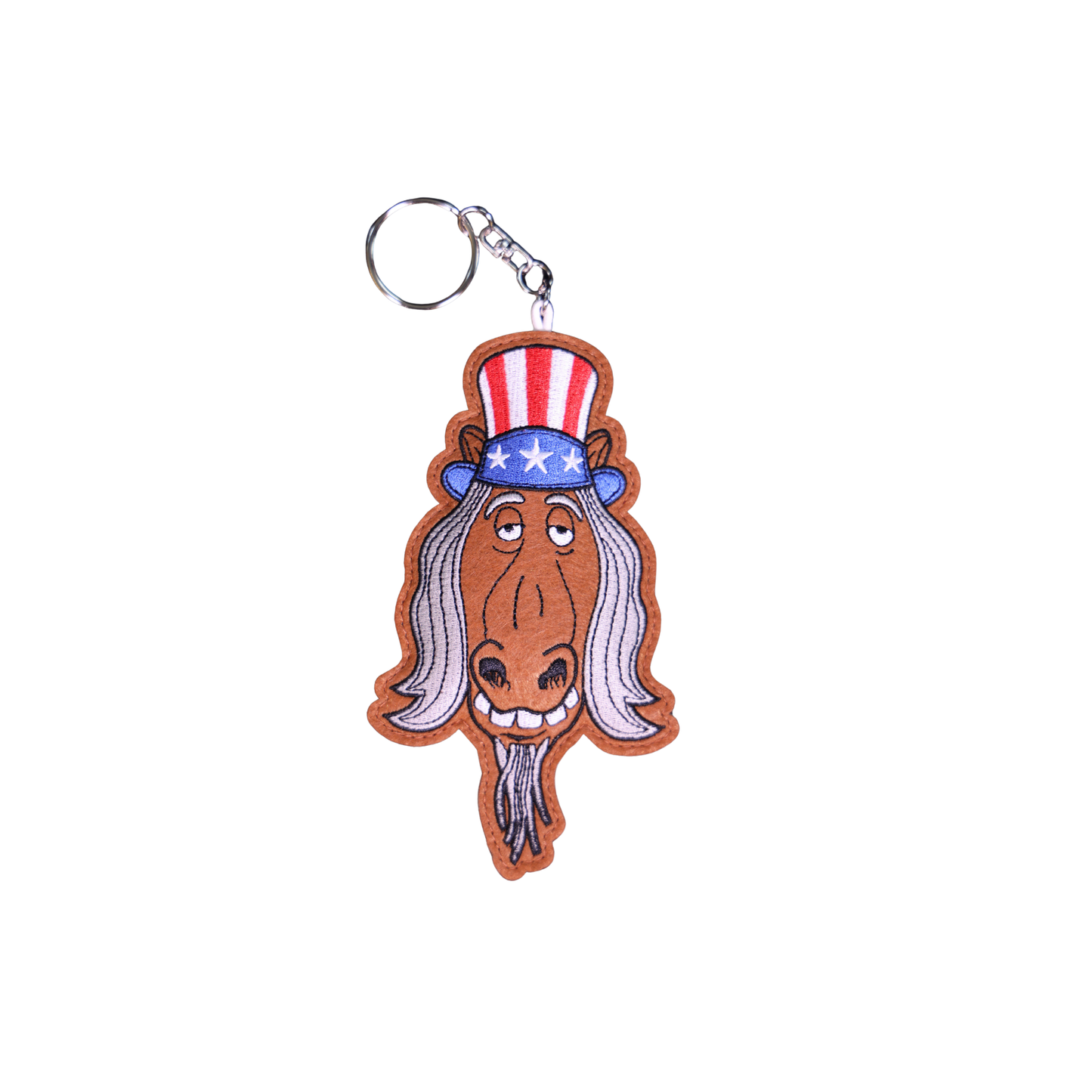 Posty's 4th of July Horse Felt Keychain