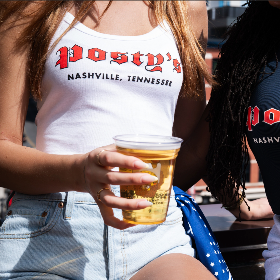 Postys White Tank with LOGO