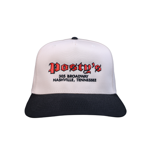 Posty's Cream /Black Logo Hat