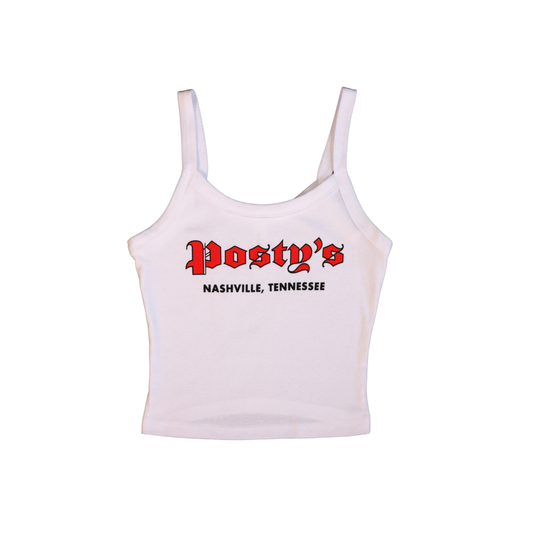 Postys White Tank with LOGO